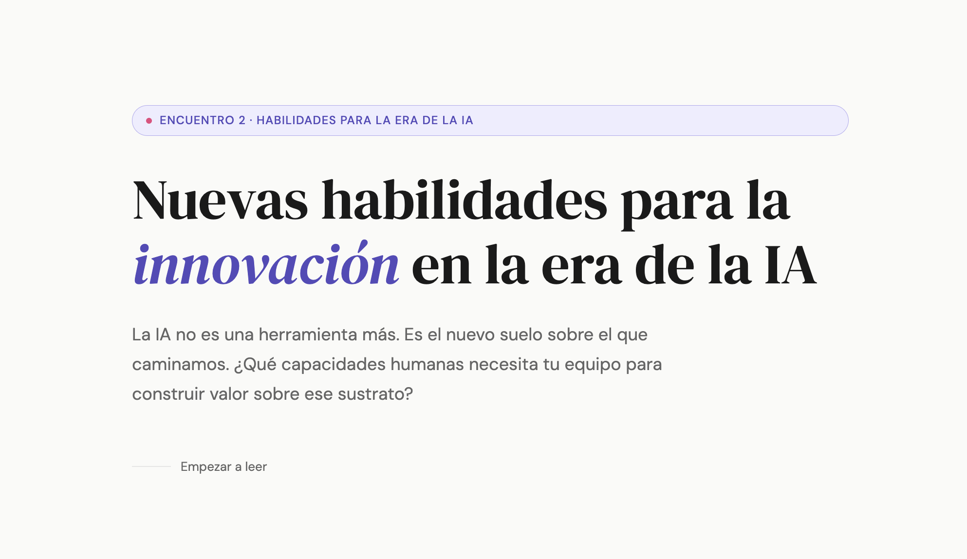 Portada de Nuevas habilidades para la innovación en la era de la IA